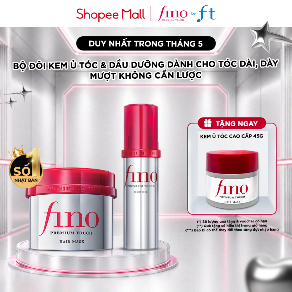 KEM Ủ TÓC CAO CẤP FINO PREMIUM TOUCH B 230G + DẦU DƯỠNG TÓC CAO CẤP FINO PREMIUM TOUCH HAIR OIL B 70