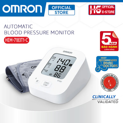 Máy Đo Huyết Áp Omron EZ BT Power HEM-7183T1-C Có Adapter - Chỉ Báo Tăng Huyết Áp, Kết Nối Bluetooth