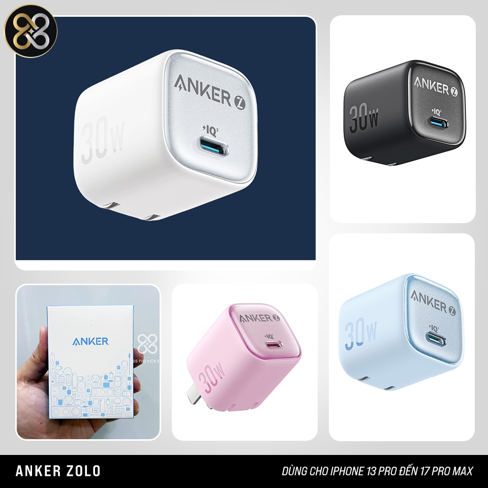 [Hàng Chính Hãng] Anker Zolo 30W củ sạc nhanh chuyên dùng cho các thiết bị cao cấp hiện tại