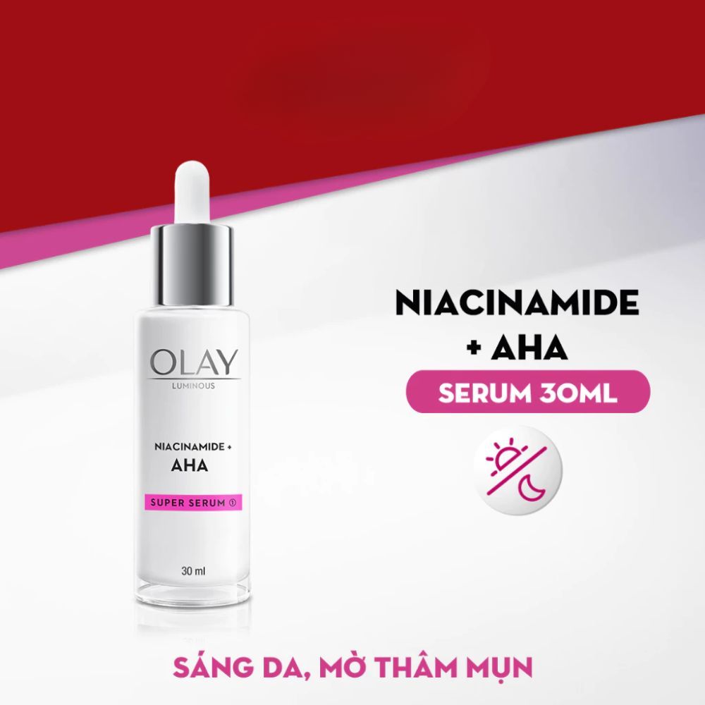 Ảnh 49 của Kem dưỡng ẩm, Serum OLAY LUMINOUS NIACINAMIDE + VITAMIN C mờ vết thâm, đốm nâu, sáng da 50g.