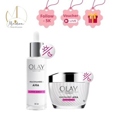 Kem dưỡng ẩm, Serum OLAY LUMINOUS NIACINAMIDE AHA sáng da, mờ thâm mụn 50g.