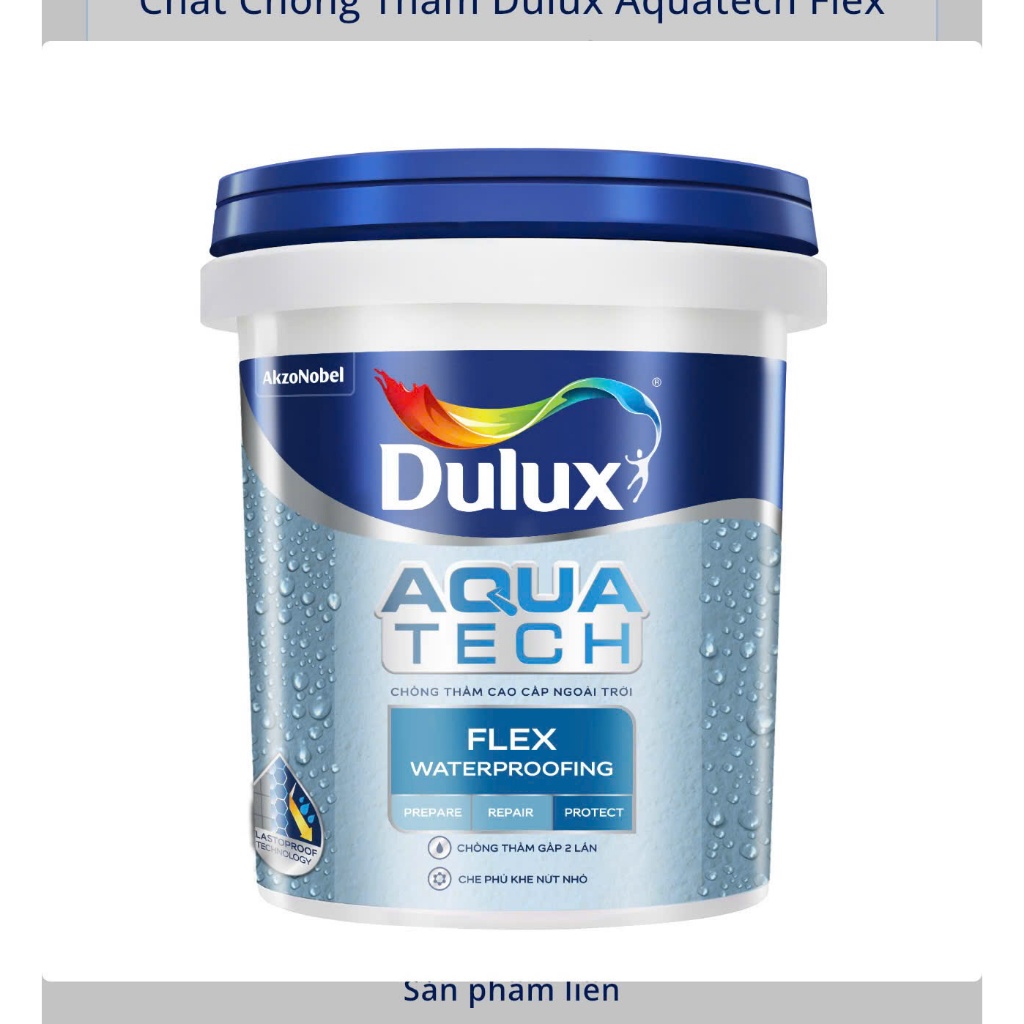 6KG - CHẤT CHỐNG THẤM DULUX AQUATECH FLEX W759 MÀU GHI ĐẬM, GHI NHẠT