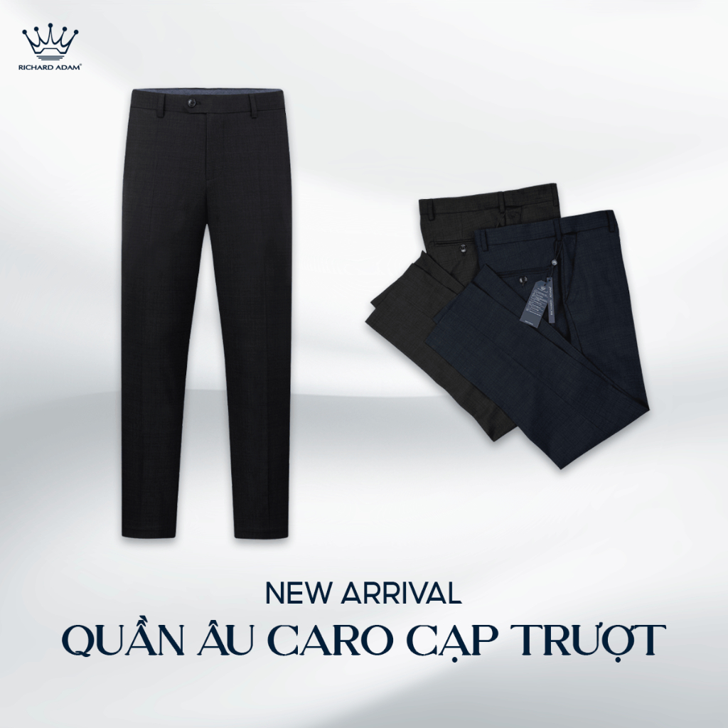 Quần Âu Caro Richard Adam Cạp Trượt Co Giãn Đa Chiều Form Regular Chuẩn Nam Tính, Không Bai Xù QA200