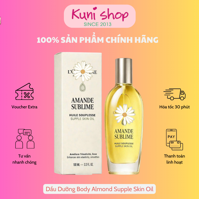 Dầu Dưỡng Body Almond Supple Skin Oil