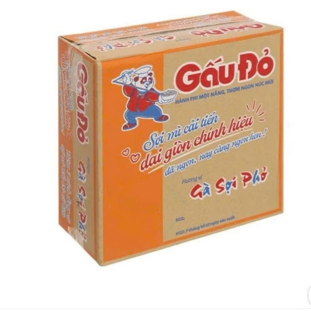 Mì Gấu Đỏ Gà Sợi Phở ( thùng 30 gói)