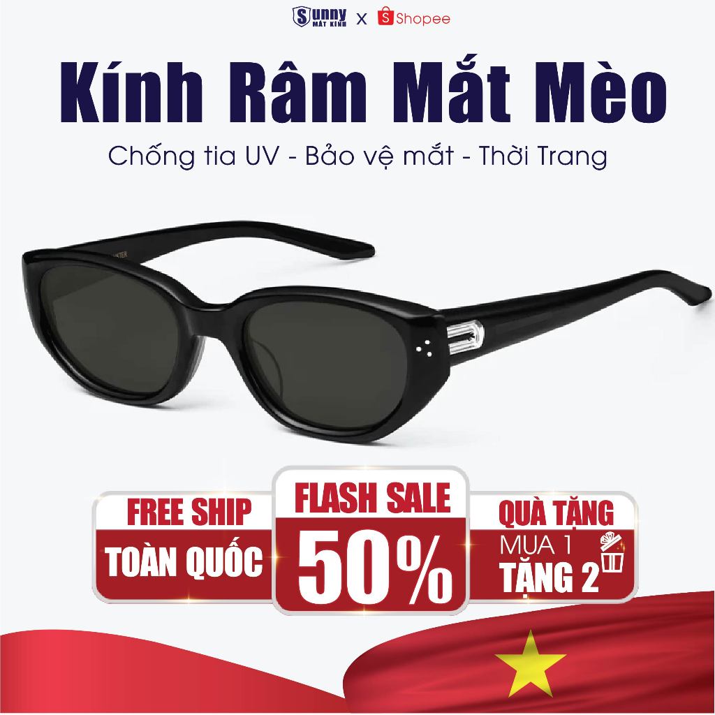 Kính Râm Mắt Mèo Chống Tia UV Phong Cách SUNNY MẮT KÍNH Phụ Kiện Thời Trang Nam Nữ Đi Học Đi Làm Đi Chơi | BigBuy360 - bigbuy360.vn