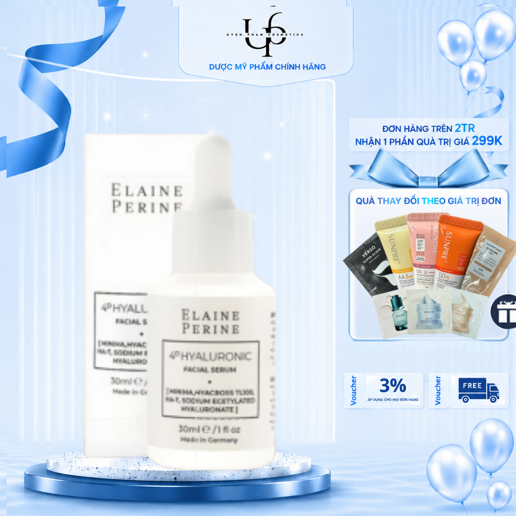 [Công Ty] ELAINE PERINE Niacinamide 10% + Zinc 1% Facial Serum – Serum Kiểm Soát Dầu 30ml