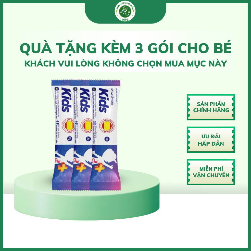 [Quà tặng không bán] - 3 gói Enzymax Kids – Bột men tiêu hóa hỗ trợ trẻ ăn ngon, tăng cường tiêu hóa