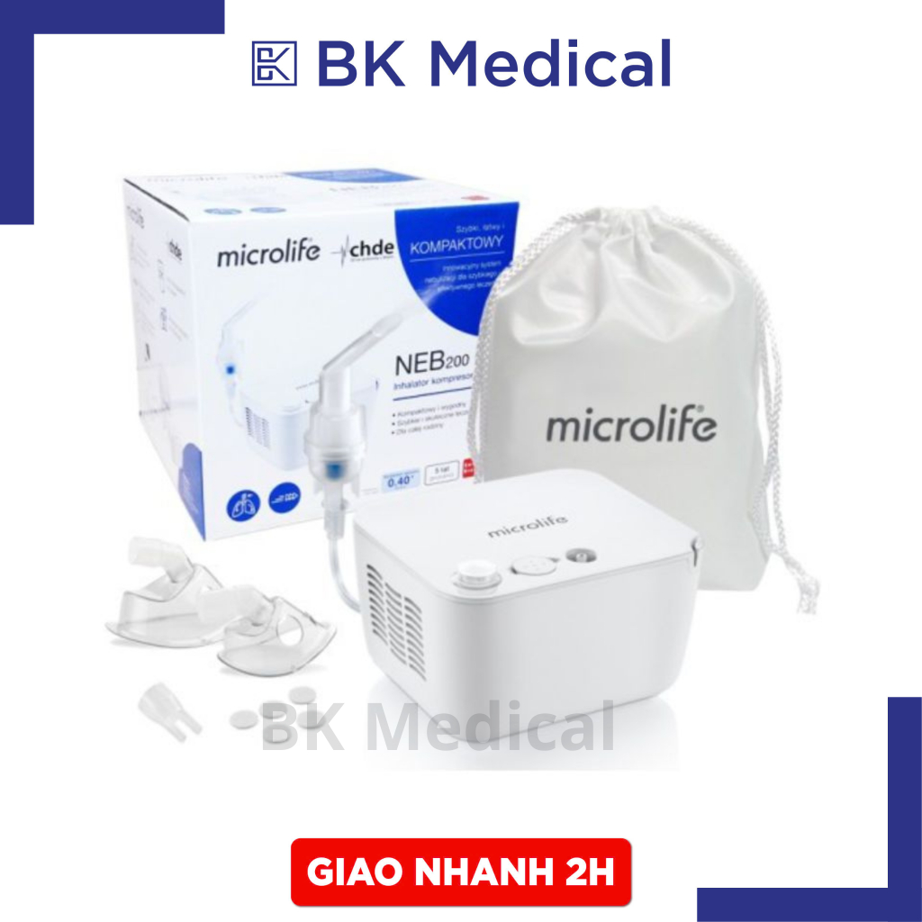 Máy Xông Khí Dung Microlife NC200 Chính Hãng – Hỗ Trợ Chăm Sóc Hô Hấp Cho Cả Gia Đình