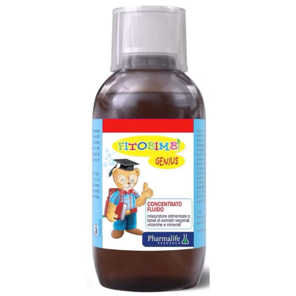 Fitobimbi Genius (Chai 200ml)-giúp giảm mệt mỏi.học tập,mất cân bằng cảm xuc Hỗ trợ trẻ tăng cường n