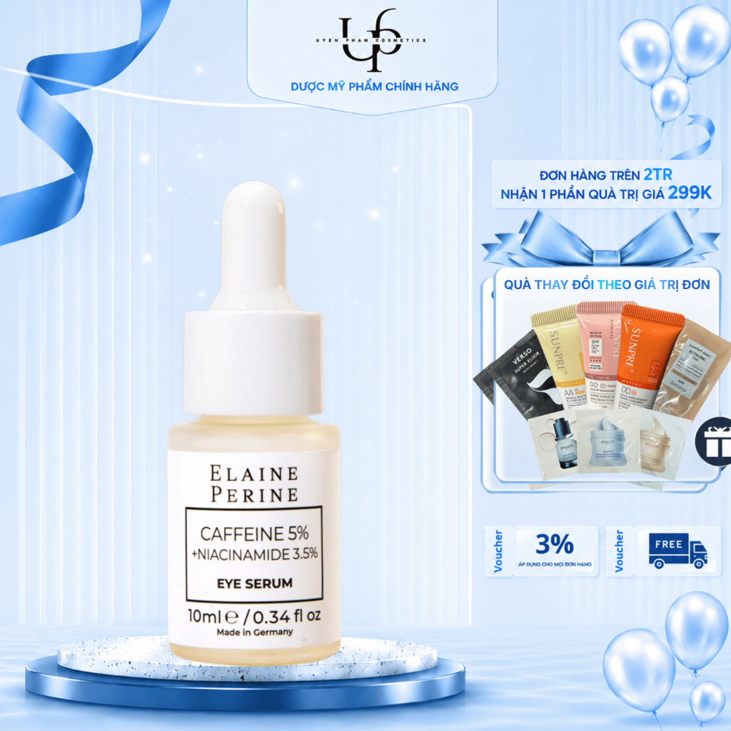 [Công Ty] ELAINE PERINE Caffeine 5% + Niacinamide 3.5% Eye Serum – Serum Dưỡng Mắt 10ml