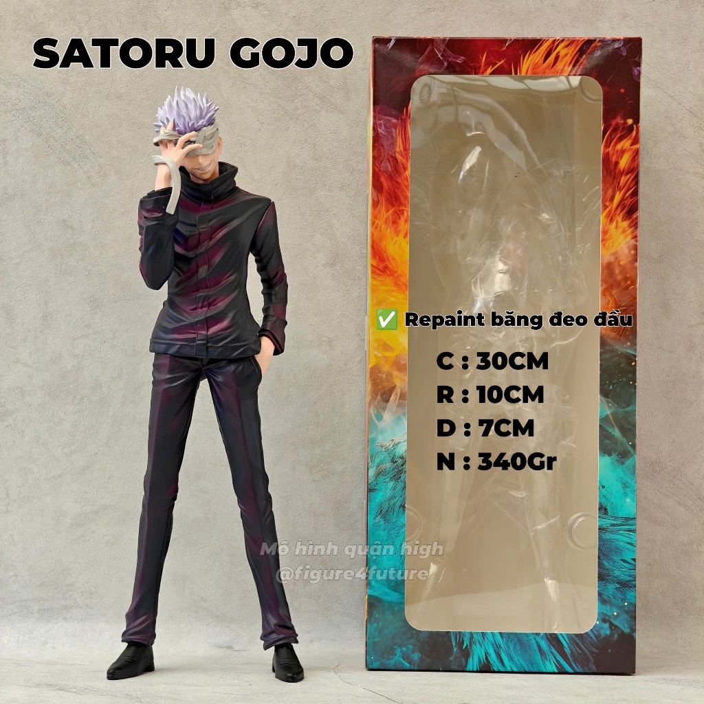 Mô hình Satoru Gojo cao 30cm dáng đứng cực đẹp - Mô hình Gojo 30cm Jujutsu Kaisen JJK hộp màu