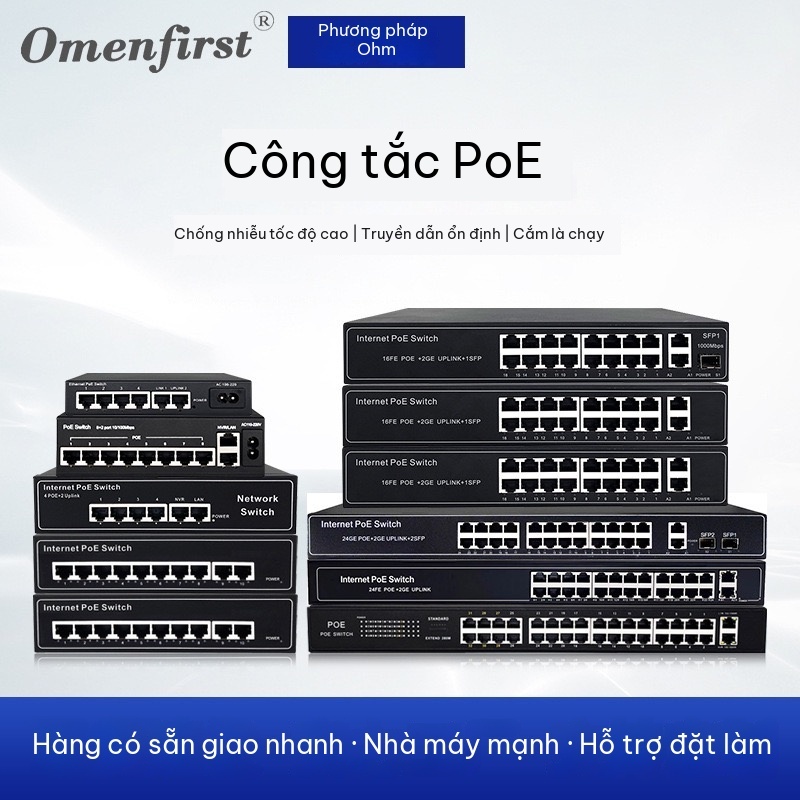 Switch mạng PoE 4 cổng 8 cổng 100Mbps Gigabit, bộ chia mạng LAN Ethernet, hub mạng, switch camera gi
