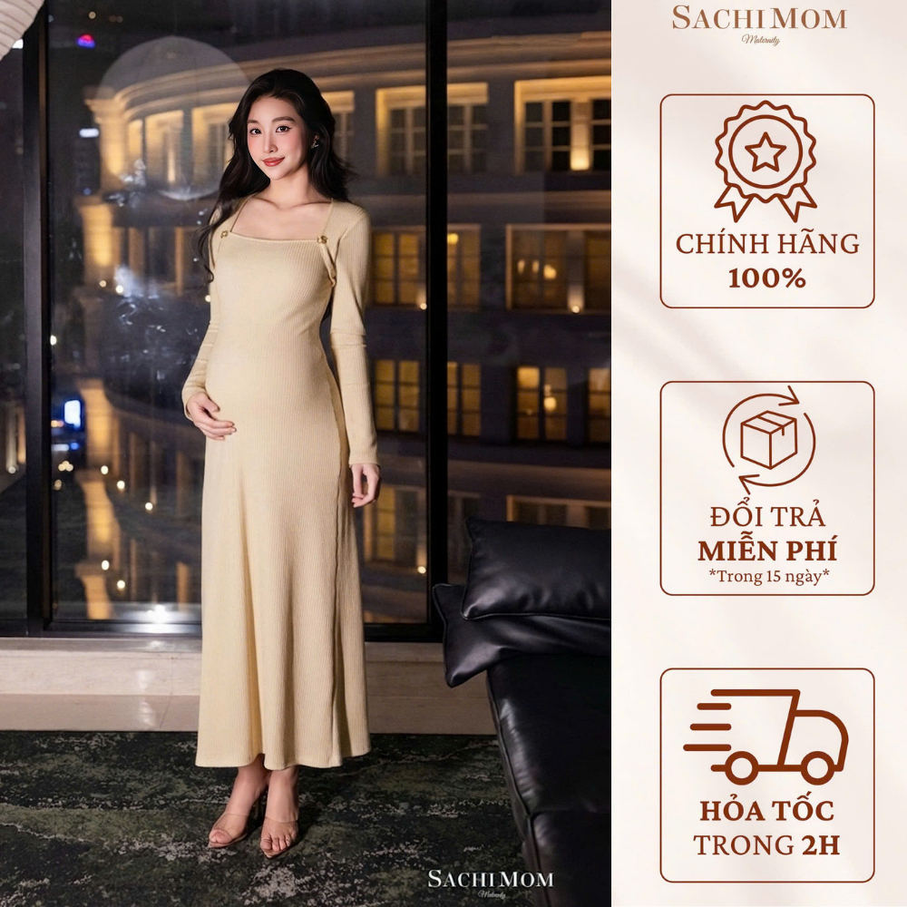 Đầm Bầu SACHIMOM - Váy Bầu Ôm Body IRENE DRESS