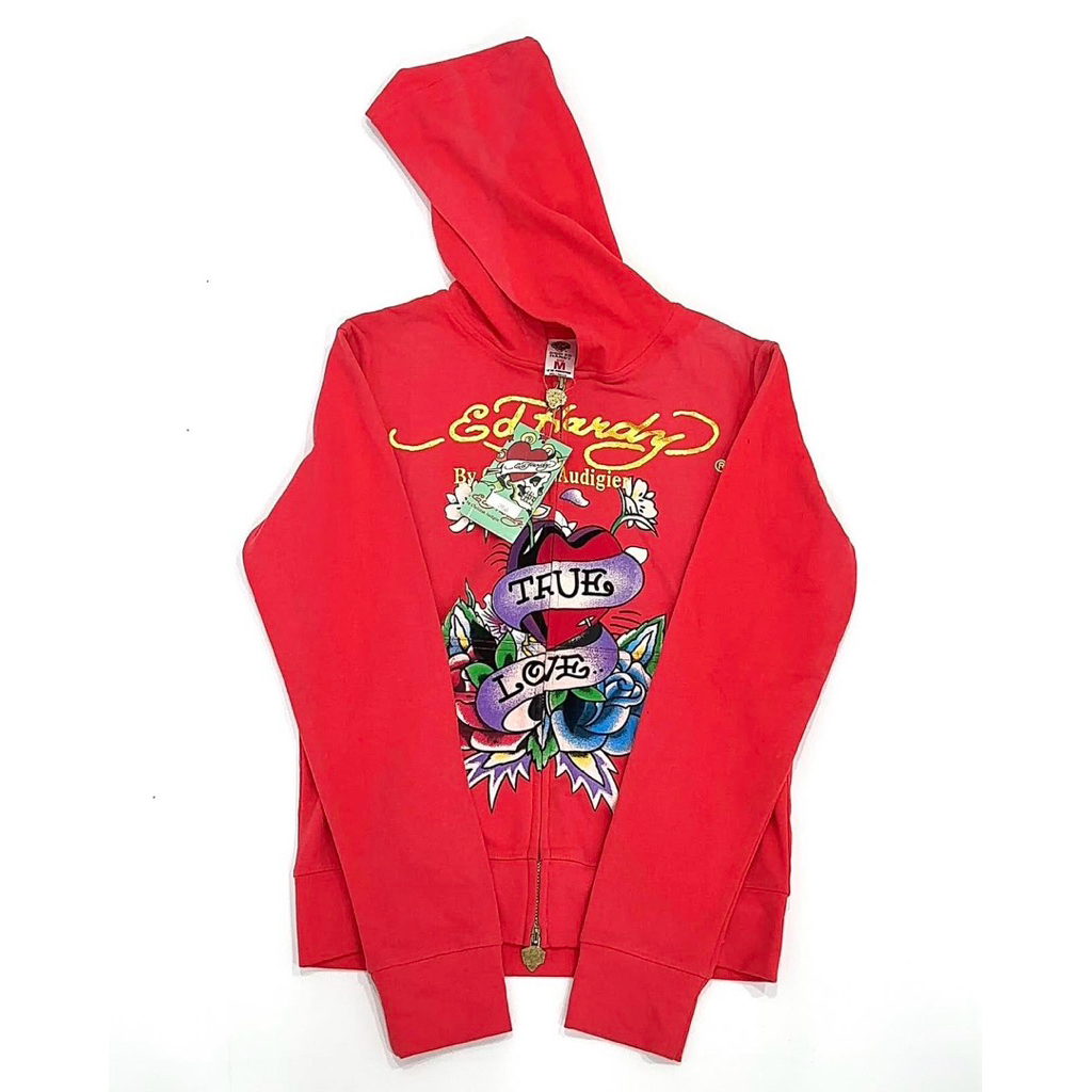 Áo khoác hoodie zip Ed hardy New Tag
