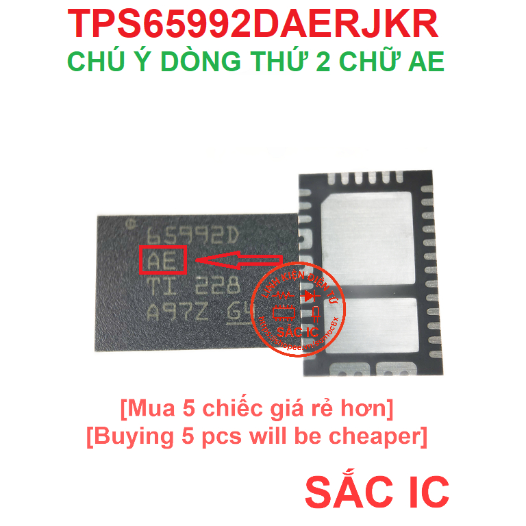 [TPS106] TPS65992DAERJKR 65992D 65992 ic nguồn trên bo mạch - Mới nguyên bản - Original NEW