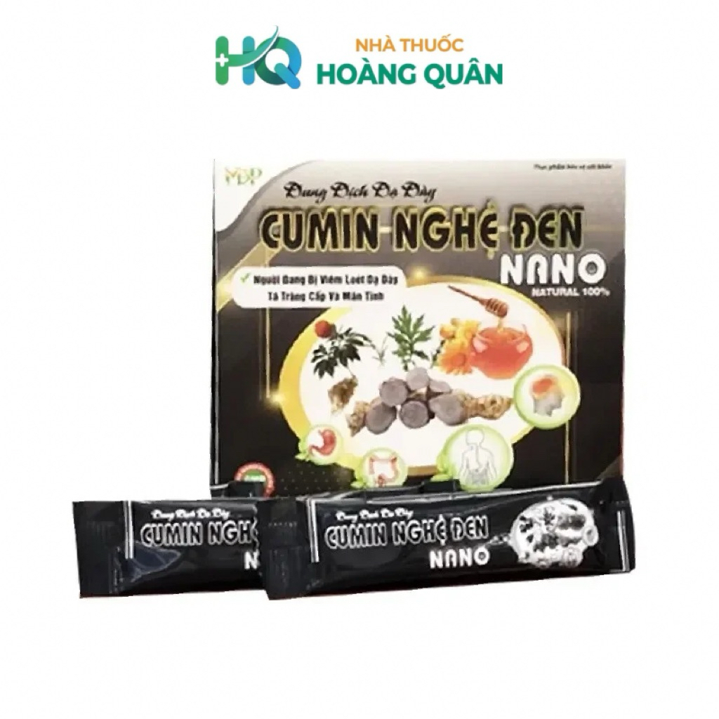 Cumin Nghệ Đen Nano (DẠ DÀY) Hộp 20gói x 10ml