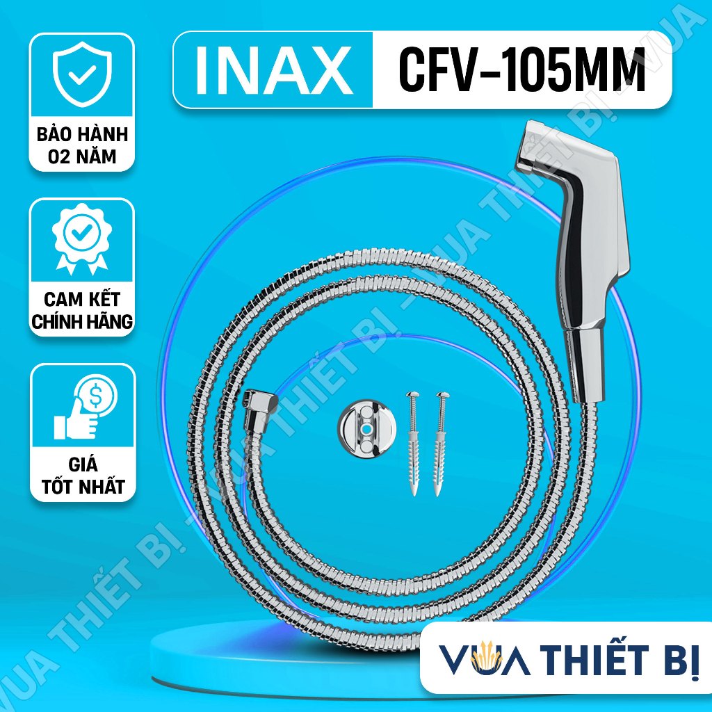 INAX CFV-105MM CFV-105MP - Vòi xịt vệ sinh mạ chrome chính hãng - VUA THIẾT BỊ