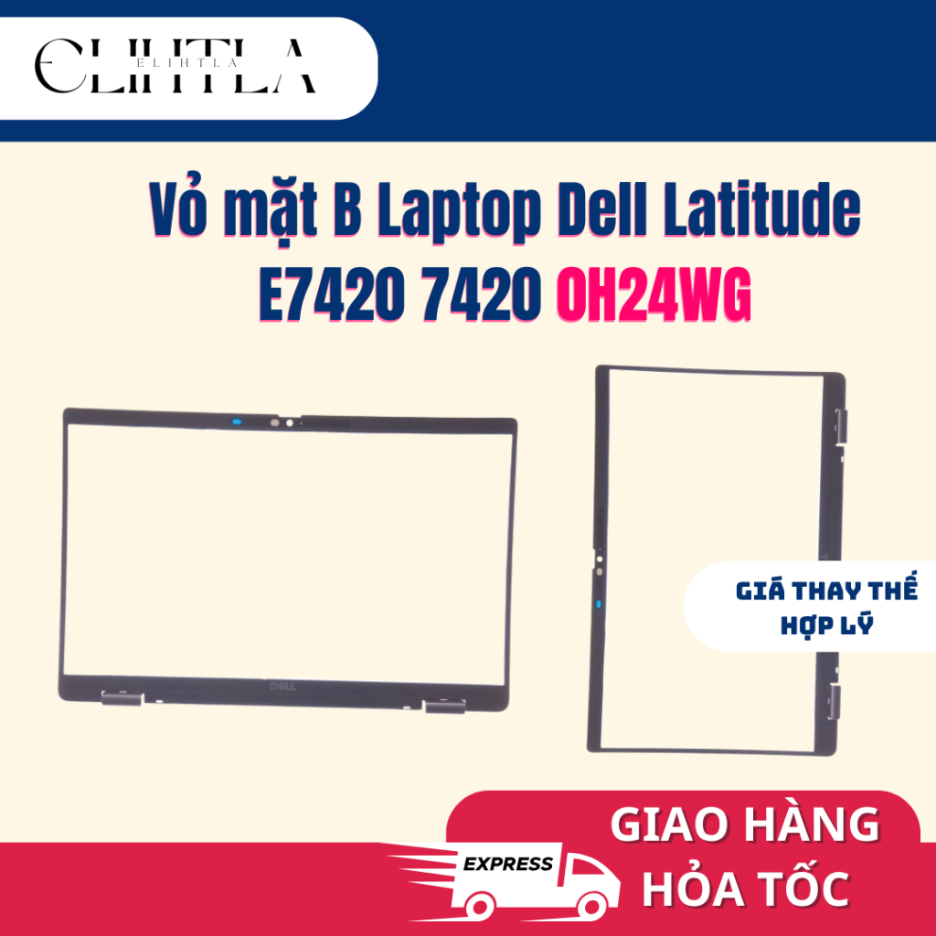 Mặt B Dell Latitude 7420 DP/N 0H24WG H24WG - Viền Màn Hình Laptop Dell Latitude 7420 95-98%