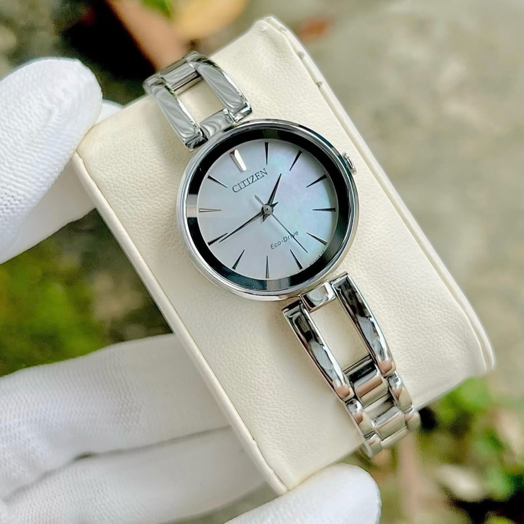 Đồng hồ nữ dây thép Citizen Axiom Eco Drive EM0630-51D