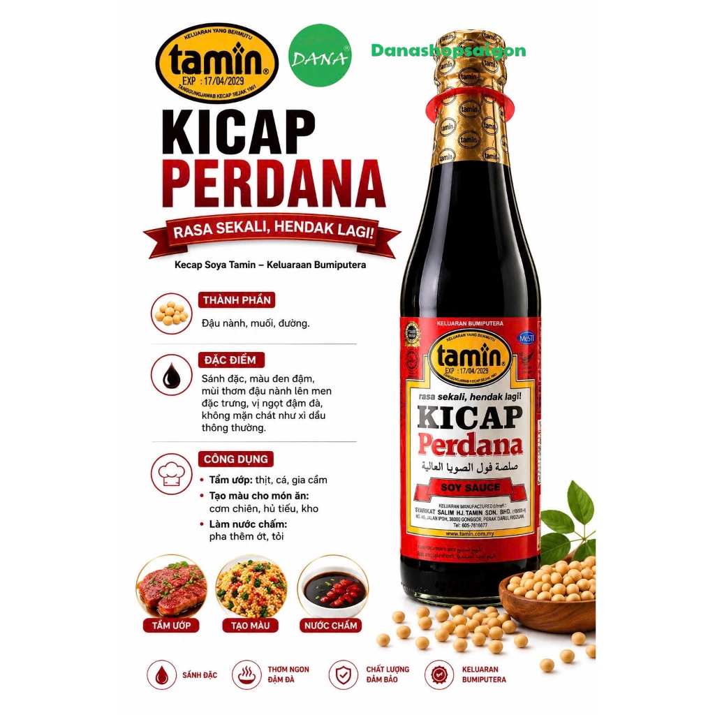 Hắc Xì Dầu Kicap Tamin 330ml