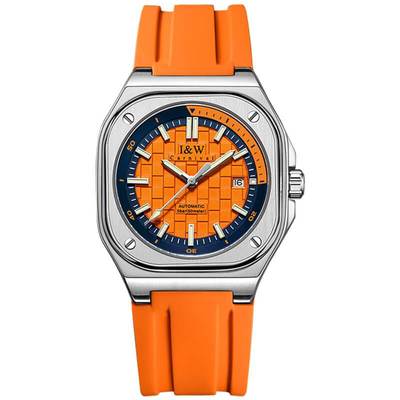 Đồng hồ nam chính hãng I&W CARNIVAL 673G-S4 Kính sapphire ,Chống nước,mặt vuông bảo hành chính hãng,Máy cơ (Automatic)