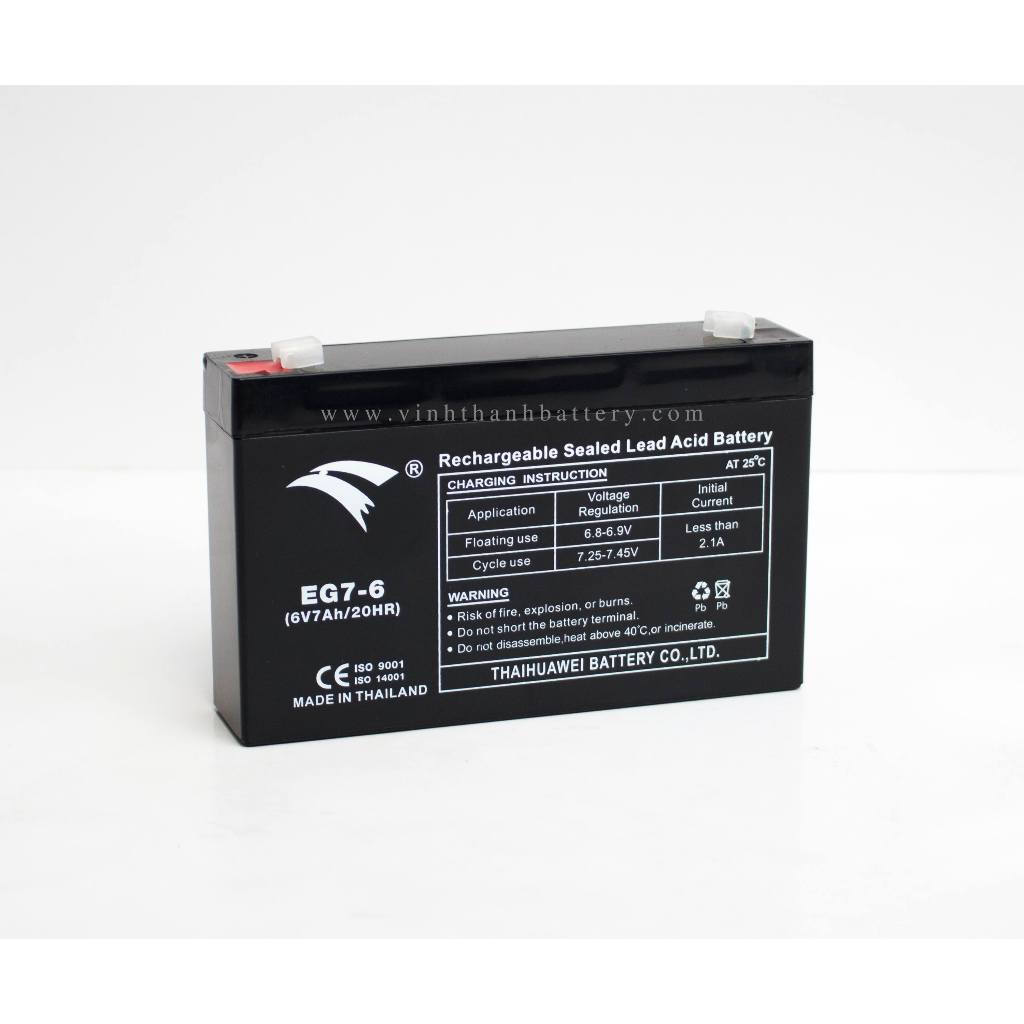 Ắc quy ups, xe đạp điện Eagle 6V-7Ah (EG7-6)