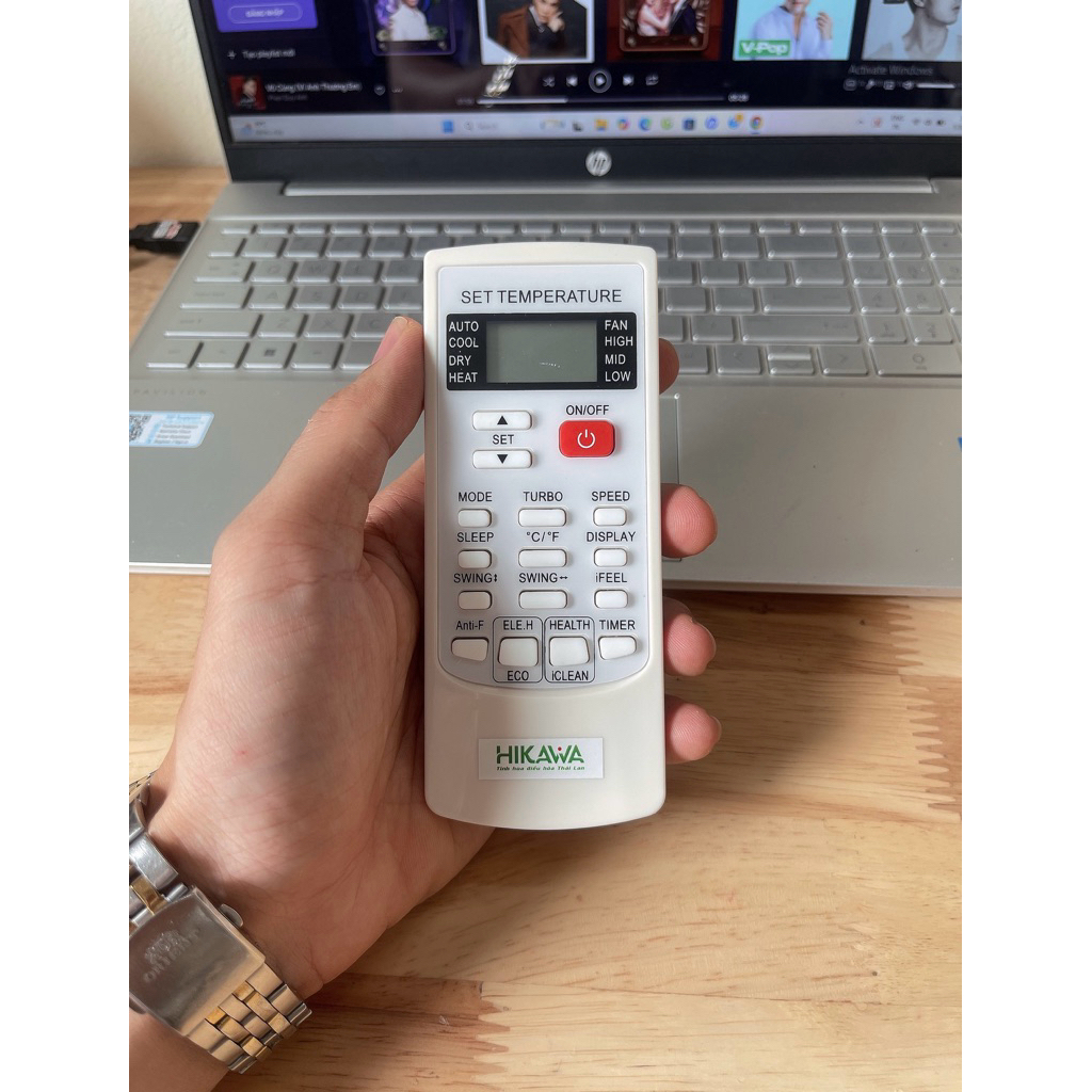 Remote Điều khiển điều hoà Hikawa( Dùng cho điều hoà Hikawa có kiểu dáng điều khiển như hình)