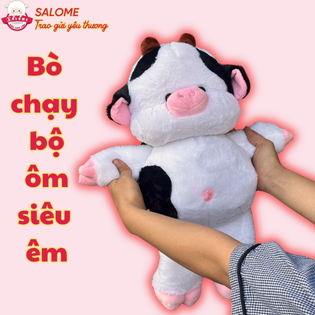 Gấu bông bò sữa chạy bộ dễ thương heo, voi, chó chạy bộ nhiều mẫu SALOME cho bé ôm ngủ cute đáng yêu