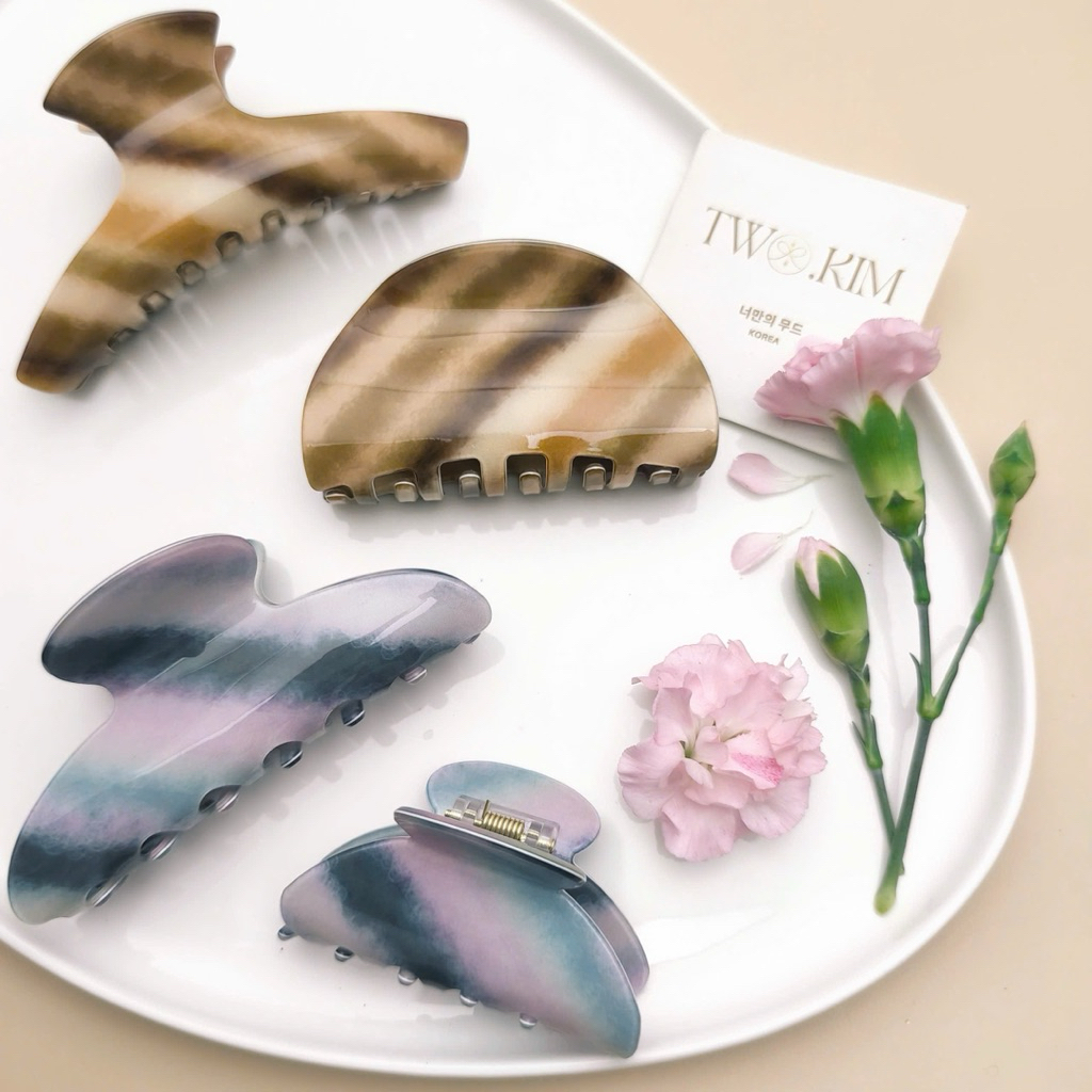 KẸP OMBRE VÂN TONE NÂU, TÍM HÀN QUỐC. TWOKIM KOREA