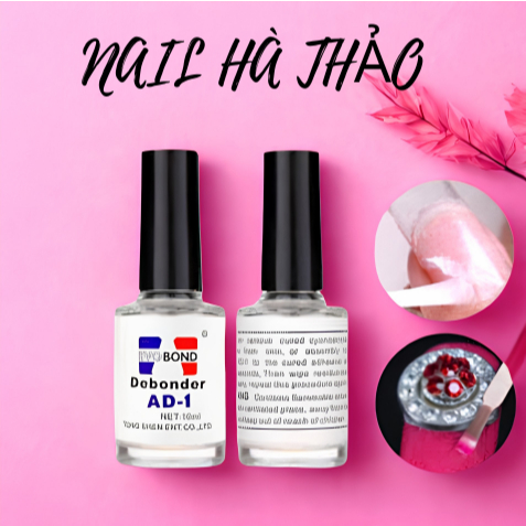 Nước sáng đá nail AD - Dung dịch tháo móng AD-1 ,tháo móng giả, tháo mi 10ml NAIL HÀ THẢO