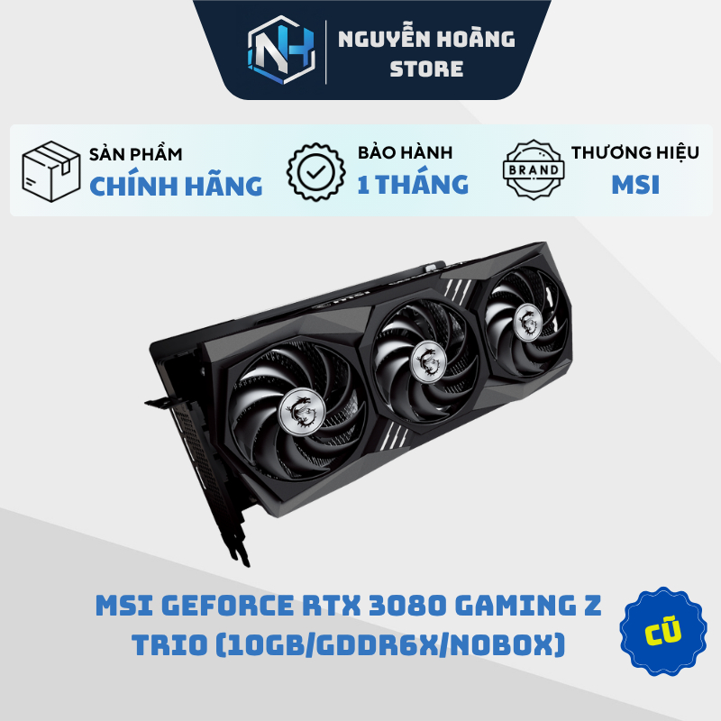 VGA card màn hình MSI GeForce RTX 3080 GAMING Z TRIO 10G Cũ