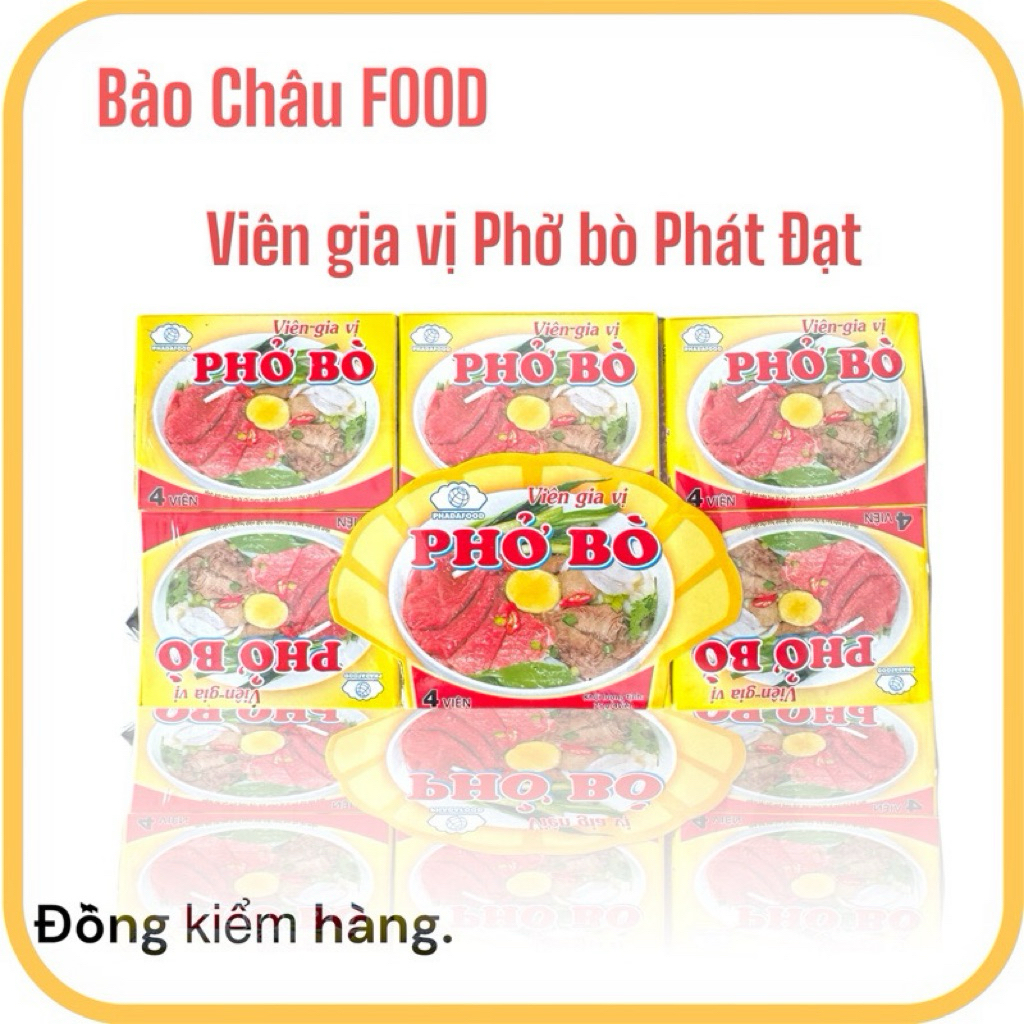 1 hộp viên gia vị Phở bò Phát Đạt: Chuẩn vị phở Hà Nội,Bí quyết nấu phở bò ngon chuẩn vị chỉ trong t