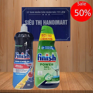 Combo nước rửa bát finish gel 900l gel + nước làm bóng finish 800ml, combo xà phòng finish gel 1500ml + bóng finish 800