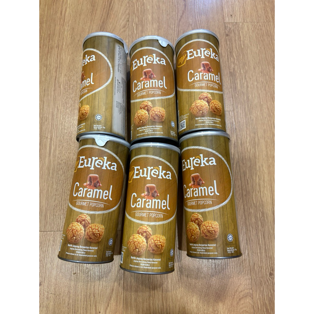 Lon bắp caramel Eureka popcorn bỏng ngô Malaysia 70g