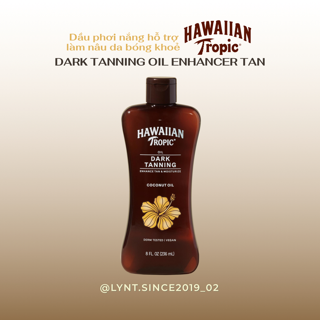 [Hàng Mỹ] Dầu phơi nắng hỗ trợ làm nâu da bóng khoẻ Hawaiian Tropic Dark Tanning Oil