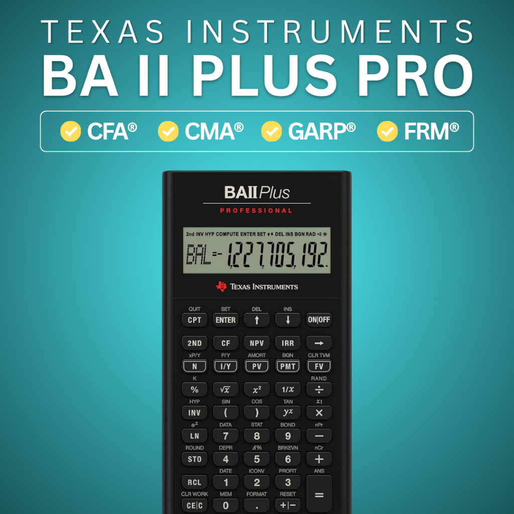 Máy tính tài chính CFA Texas Instruments TI BA II Plus Professional
