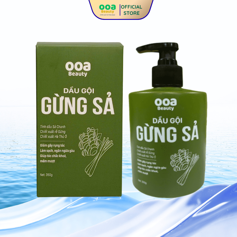 V Dầu Gội Gừng - Dầu Gôi Bưởi - Ooa Beauty 350g | Giảm Rụng, Sạch Gàu, Dưỡng Tóc Bóng Mượt