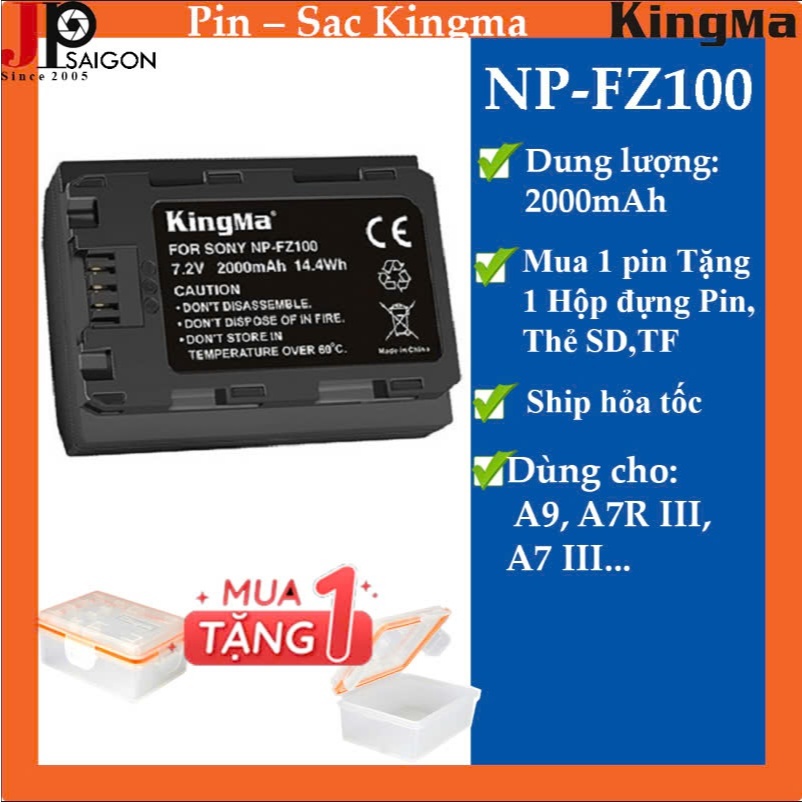 PIN MÁY ẢNH KINGMA CHO SONY NP-FZ100