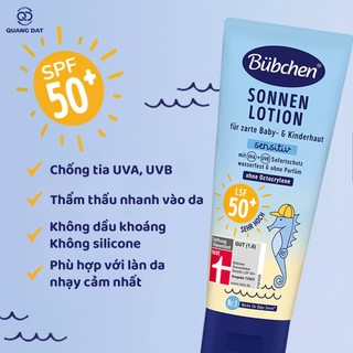 Kem chống nắng thuần chay vật lý Bubchen Sonnenlotion LSF 50+ 100ml