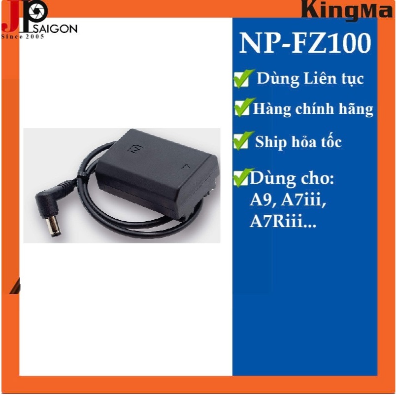 GIẢ PIN KINGMA USB-C TO SONY NP-FZ100 DUMMY BATTERY
