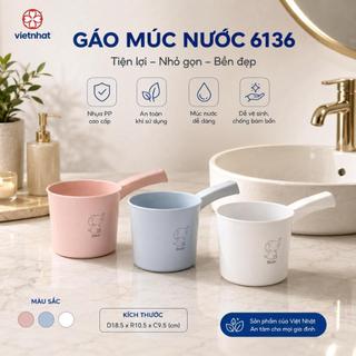 Gáo nhật sâu Hokori 6136, gáo múc nước lòng sâu đa năng có cán