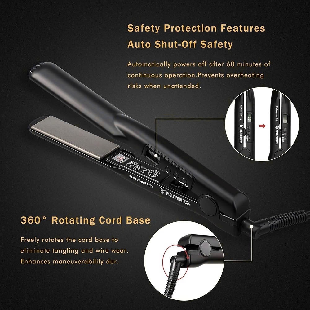 Máy Là Kẹp Duỗi  EAGLE FORTRESS Cao Cấp Chuyên Salon JPA044 Logo Visional - TA.JPA044