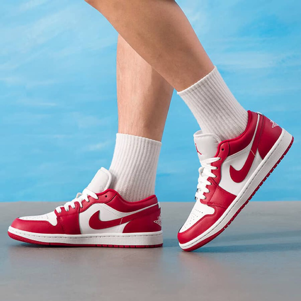 Giày Nike Air Jordan 1 Low Red White