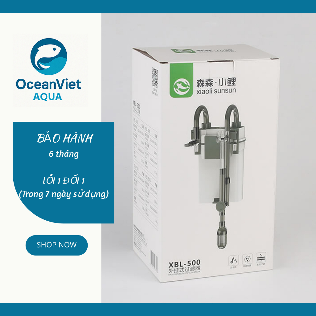 Máy lọc treo bể cá XBL 300 | XBL 400 | XBL 500 | XBL 600 - Lọc êm, tiết kiệm điện