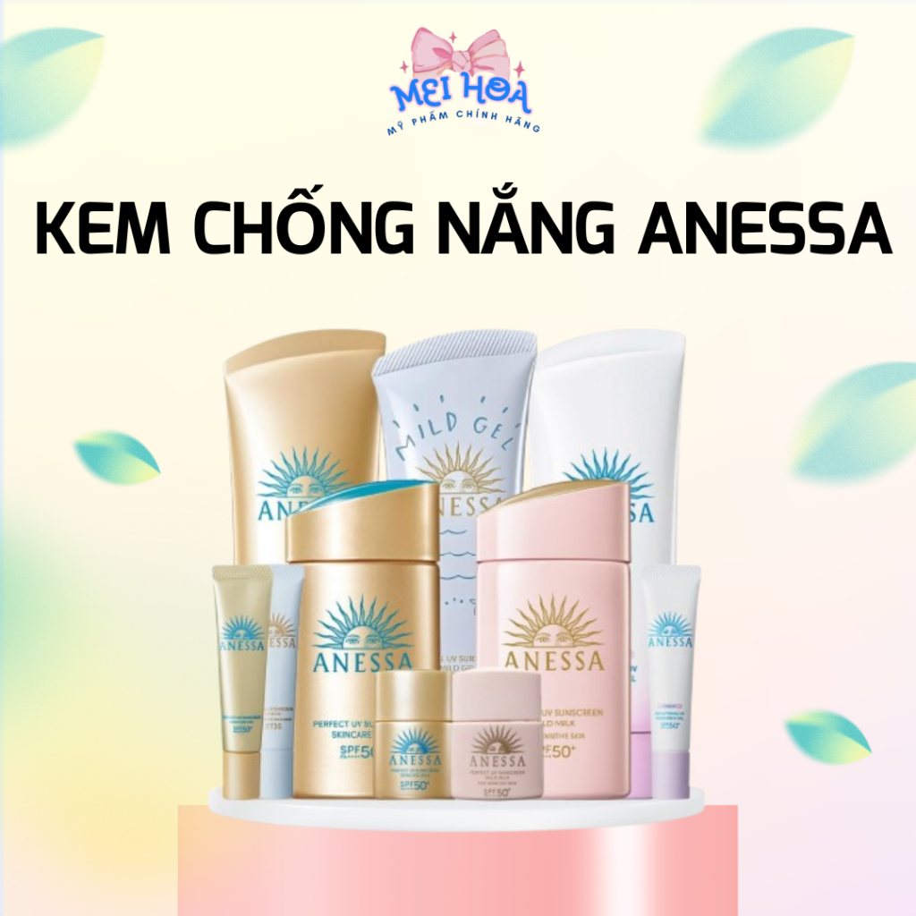 Kem Chống Nắng KCN Anessa Perfect UV  Nâng Tông Dạng Sữa Kem Da Dầu Khô Nhạy Cảm Em Bé