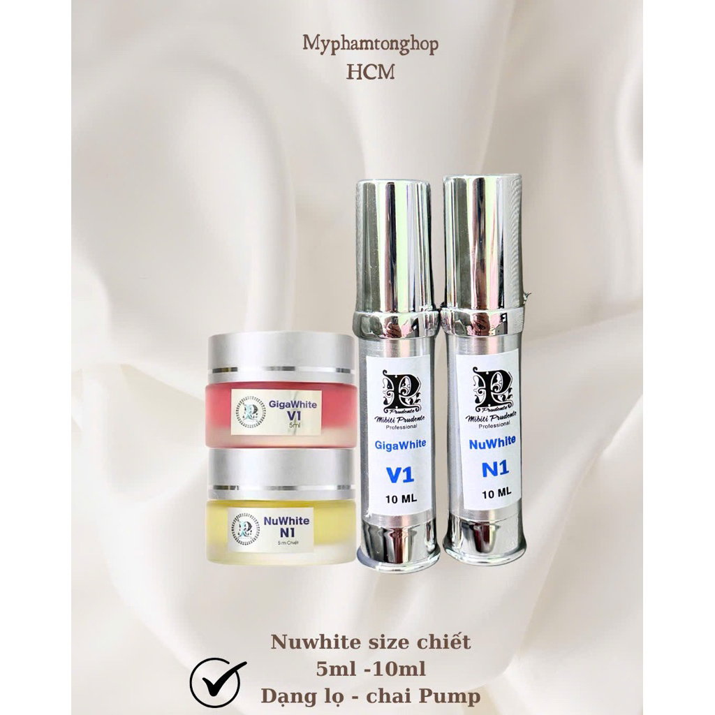 Kem Làm Hồng Tự Nhiên Nhũ Hoa N1 , Bikini V1 Nuwhite Alphawhite Mibiti Prudente