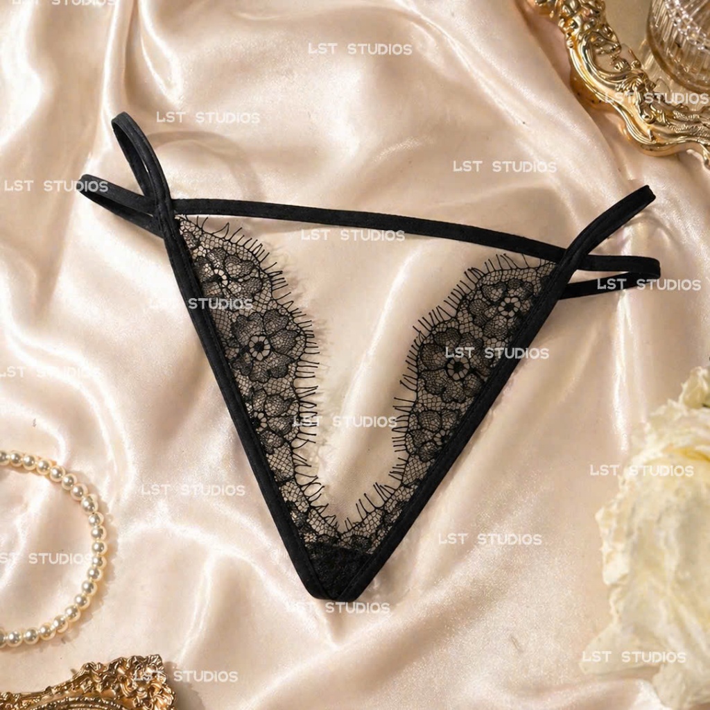 QR19976 Nội Y Cổ Yếm Đáp Ren Mềm Mại Có BIGSIZE [Black Rose Seduction] Đồ Lót Ren Thiêu Đốt Gợi Cảm | BigBuy360 - bigbuy360.vn