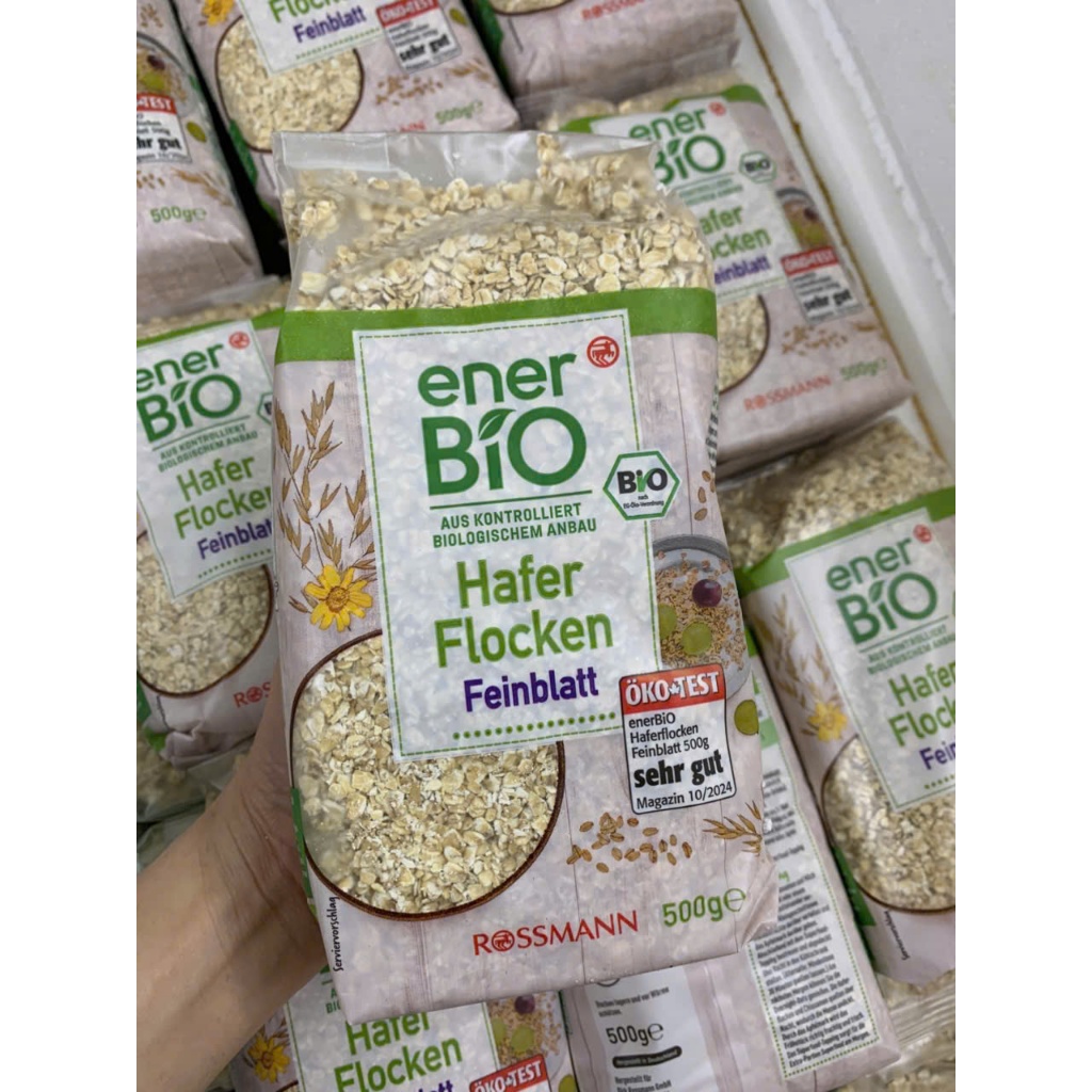[Hàng Đức] Yến mạch hữu cơ enerBio Hafer Flocken 500g