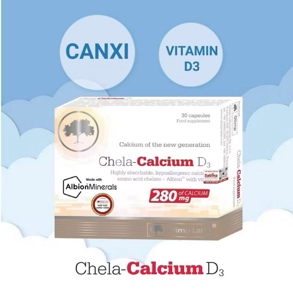 Canxi Chela Calcium D3-Thực phẩm bảo vệ sức khỏe hỗ trợ bổ sung canxi và D3 cho bà bầu, sau sinh 36.